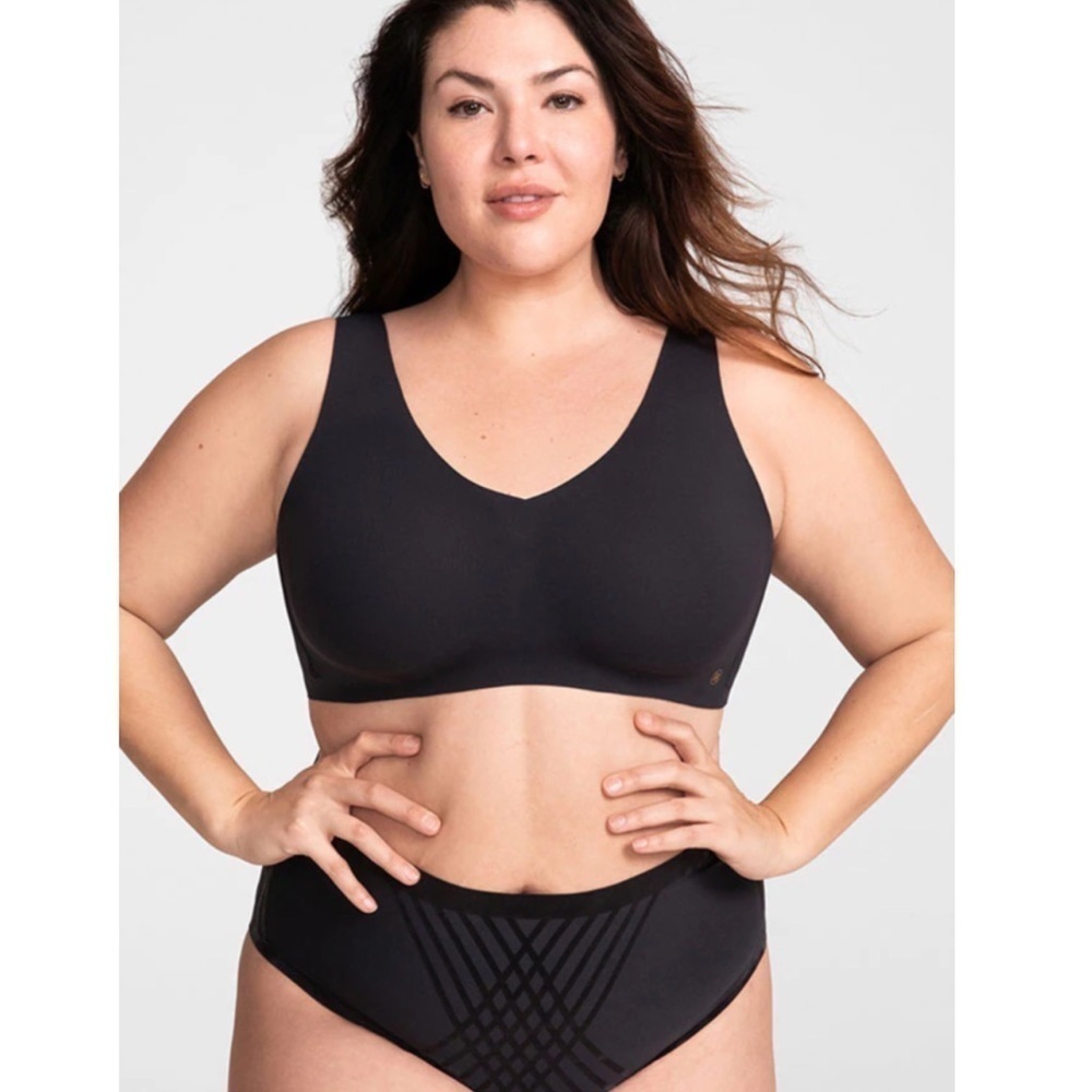 Honeylove LiftWear V-Neck Bra black size 1X black